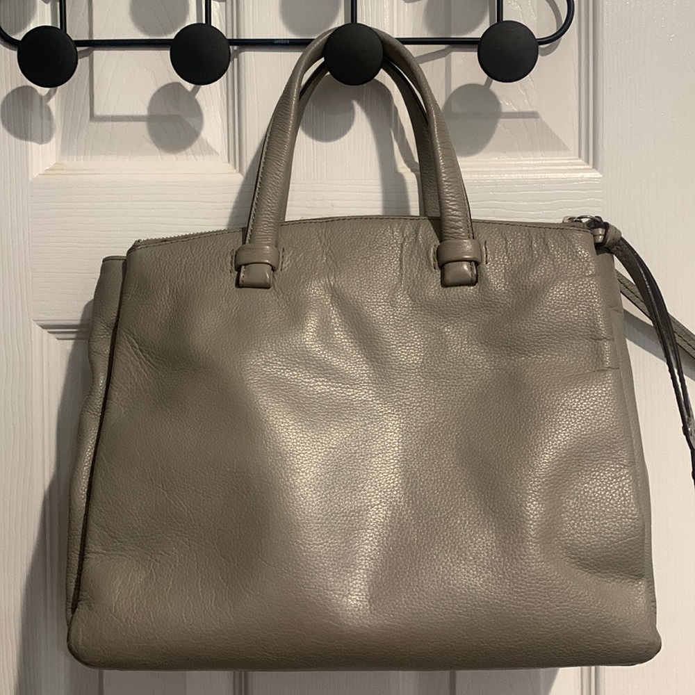 Gray Banana Republic Leather Satchel